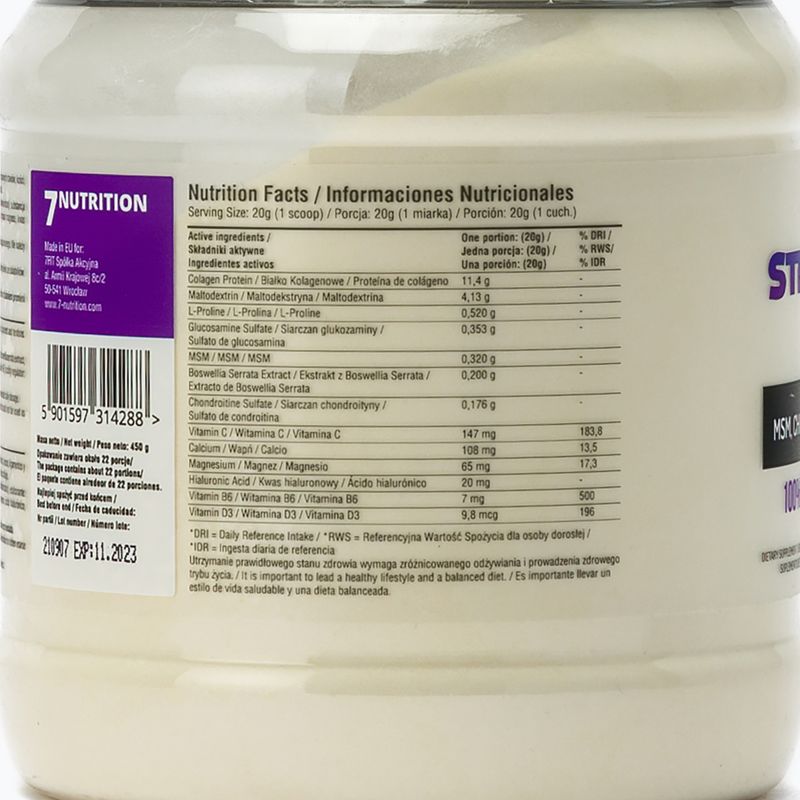 Steel Joints Drink 7Nutrition regenerácia kĺbov 450g citrón 7Nu000394 3