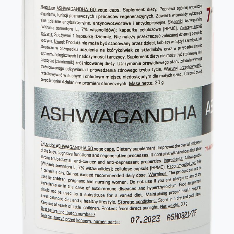 Ashwagandha 7% 7Nutrition performance 60 kapsúl 7Nu000458 2