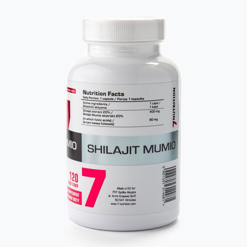 Shilajit Mumio 7Nutrition imunitný systém 400mg 120 kapsúl 7Nu000456 3