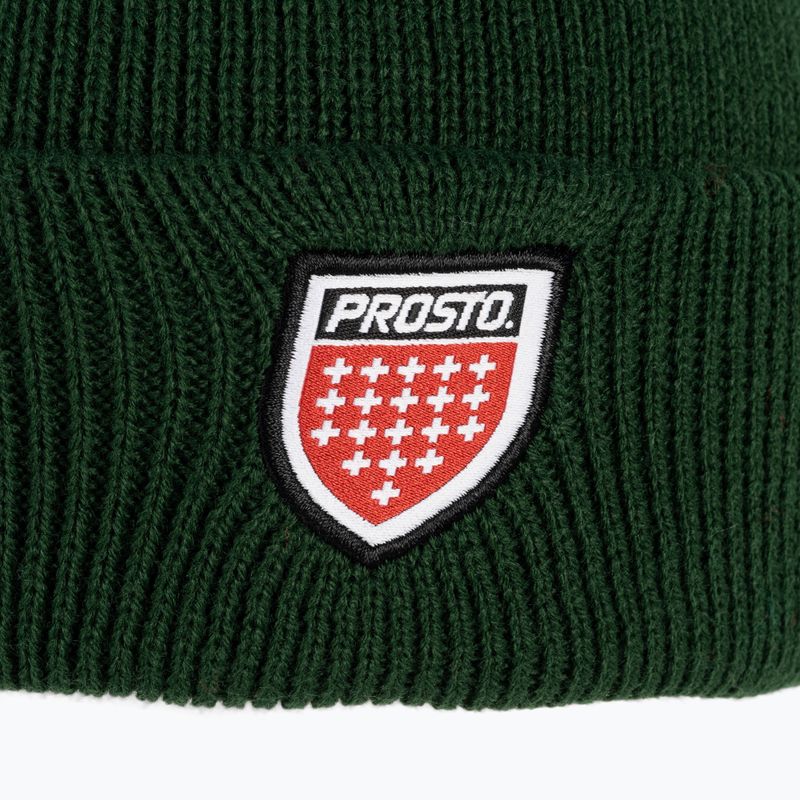 Pánska zimná čiapka PROSTO Brand zelená KL222MACC2172U 4