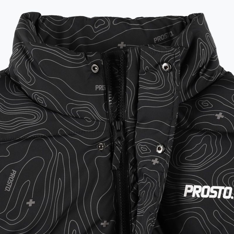 Pánska páperová bunda PROSTO Puff Pattern čierna KL222MOUT152 4