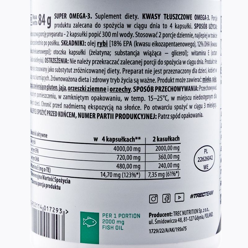 Super Omega 3 Trec mastné kyseliny 60 kapsúl TRE/165 3