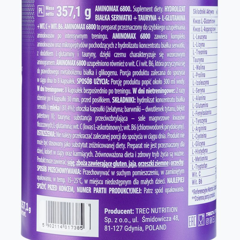 Amino Max Trec 6800 aminokyselín 320 kapsúl TRE/021 2