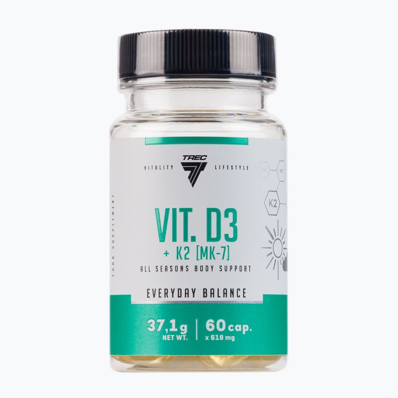 Vitamín D3 K2 (MK-7) Trec vitamínový komplex 60 kapsúl TRE/539