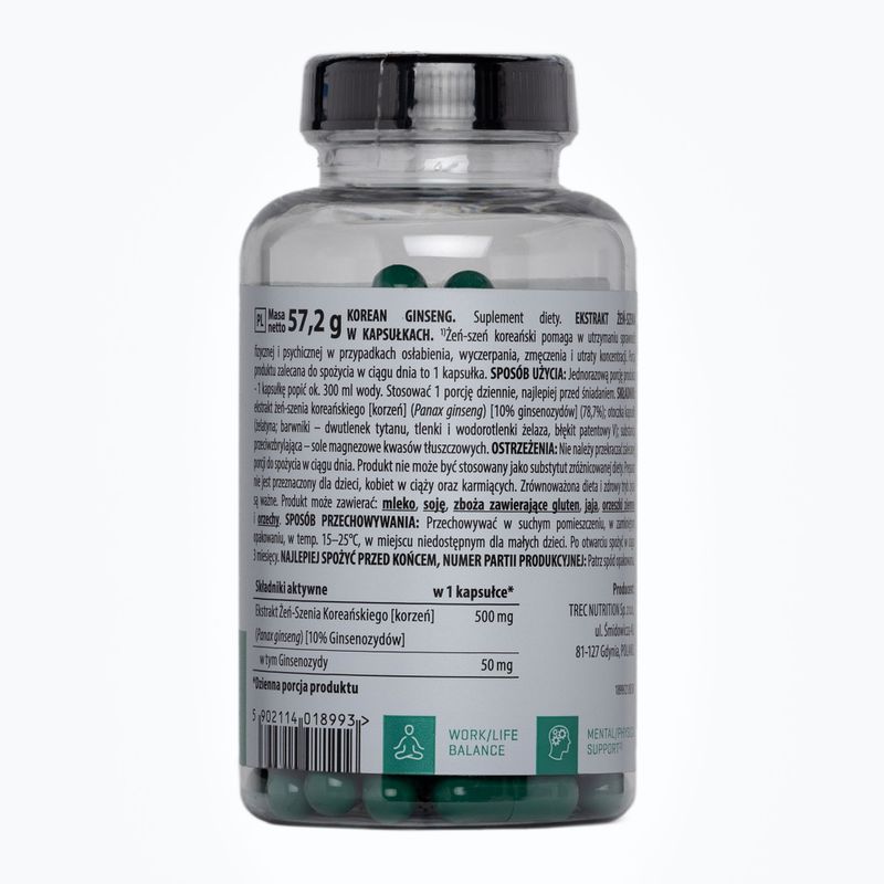 Vitality kórejský ženšen Trec Korean Ginseng 90 kapsúl TRE/879 2