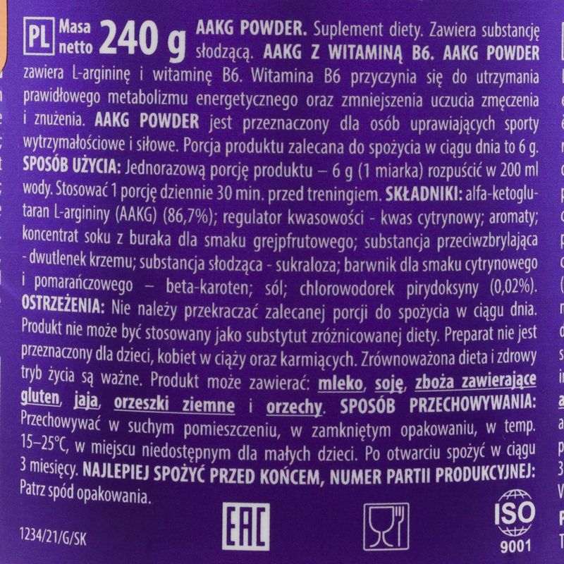 Trec AAKG pred tréningom 240g oranžový TRE/909 3