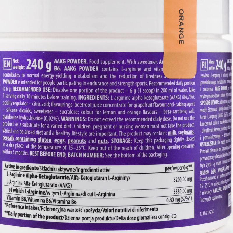 Trec AAKG pred tréningom 240g oranžový TRE/909 4