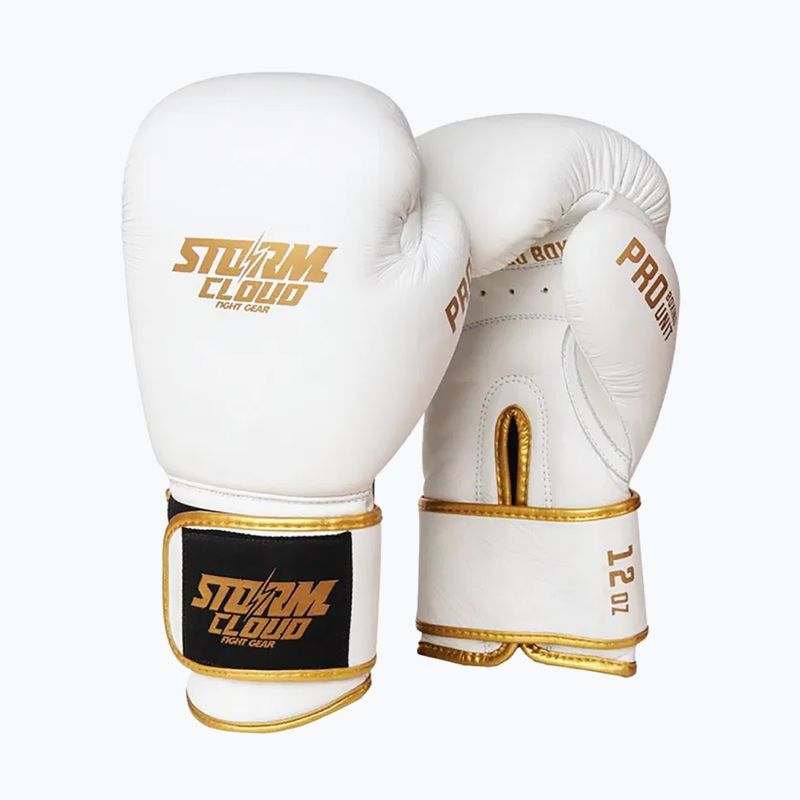 Boxerské rukavice StormCloud Boxing Pro white/gold