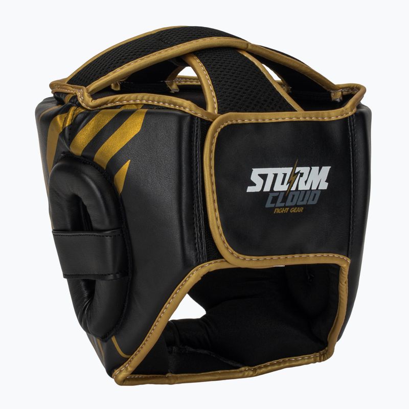 Boxerská prilba StormCloud Lynx black/gold 3