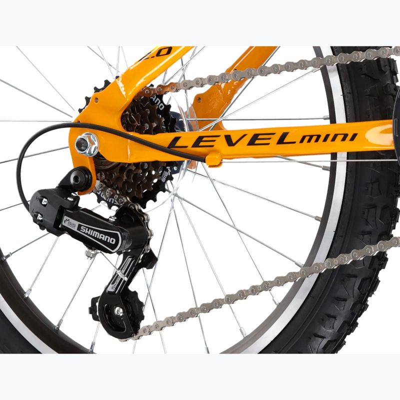 Detský bicykel KROSS Level Mini 2.0 yellow/black/gloss 7