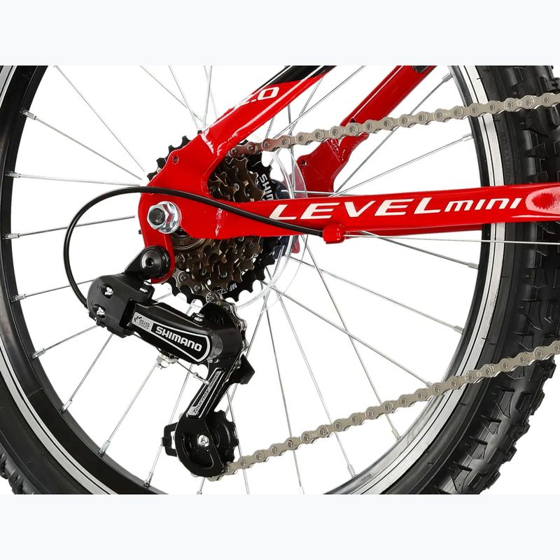 Detský bicykel KROSS Level Mini 2.0 red/black/gloss 7