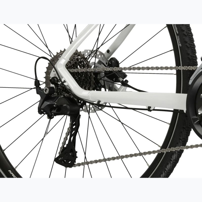 Dámsky crossový bicykel KROSS Evado 7.0 In white/turquoise/gloss 8