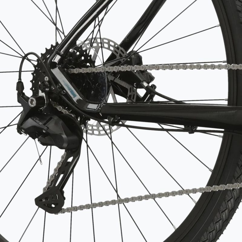 Dámsky crossový bicykel KROSS Evado 5.0 In black/turquoise/gloss 10