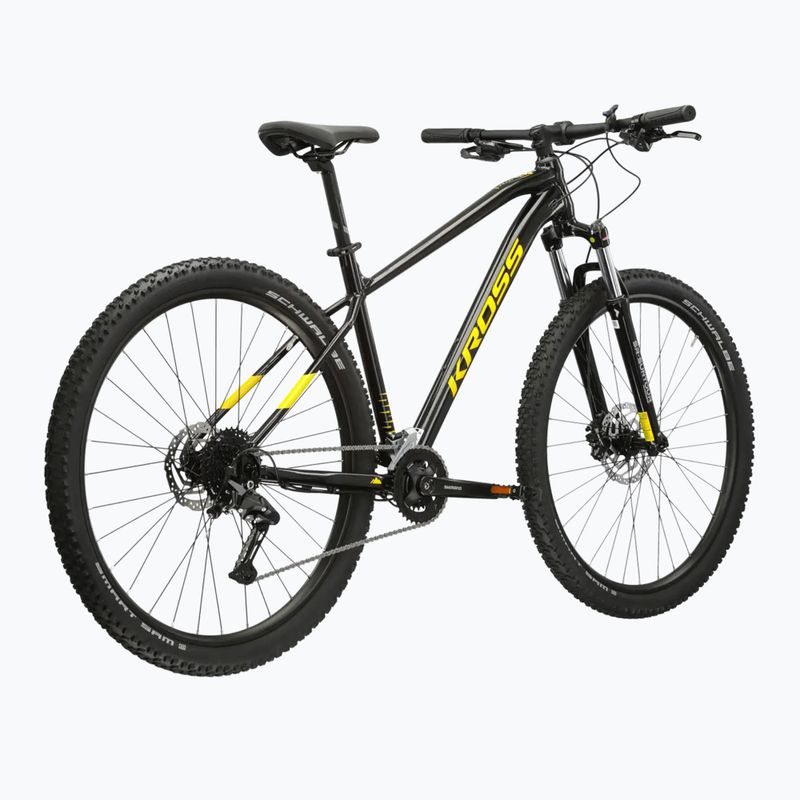 Horský bicykel KROSS Level 2.0 black/yellow/gloss 3
