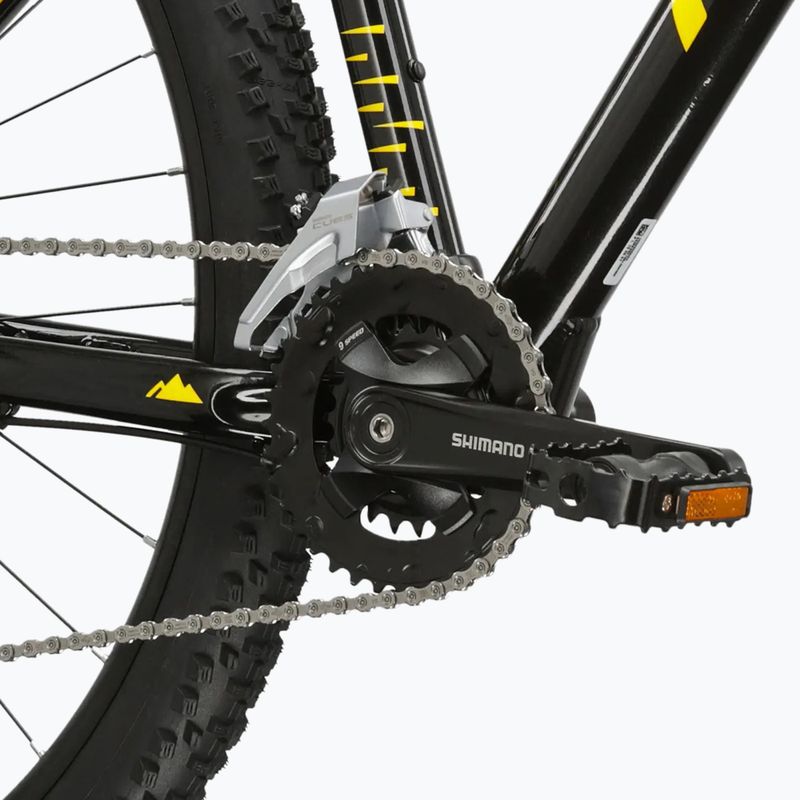 Horský bicykel KROSS Level 2.0 black/yellow/gloss 9
