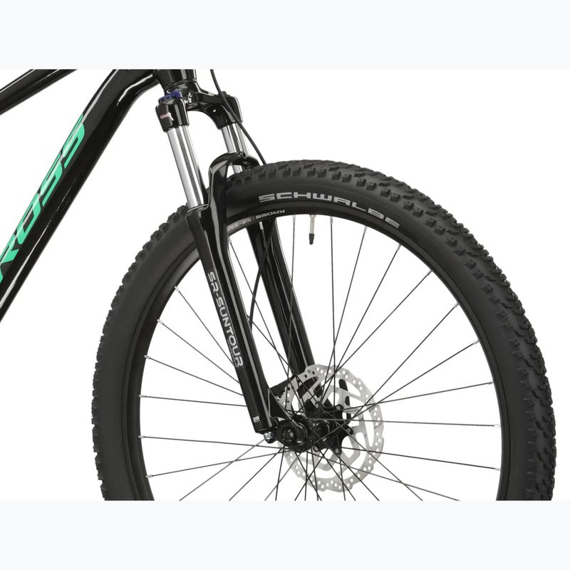 Horský bicykel KROSS Level 1.0 black/green/gloss 7