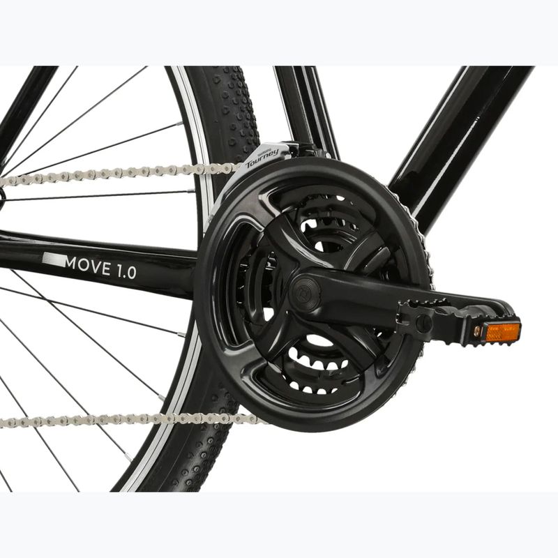 Mestský bicykel pánsky KROSS Move 1.0 black/silver/gloss 8