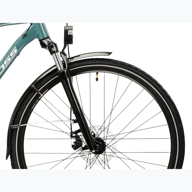 Pánsky trekingový bicykel KROSS Trans 3.0 green/silver/gloss 6