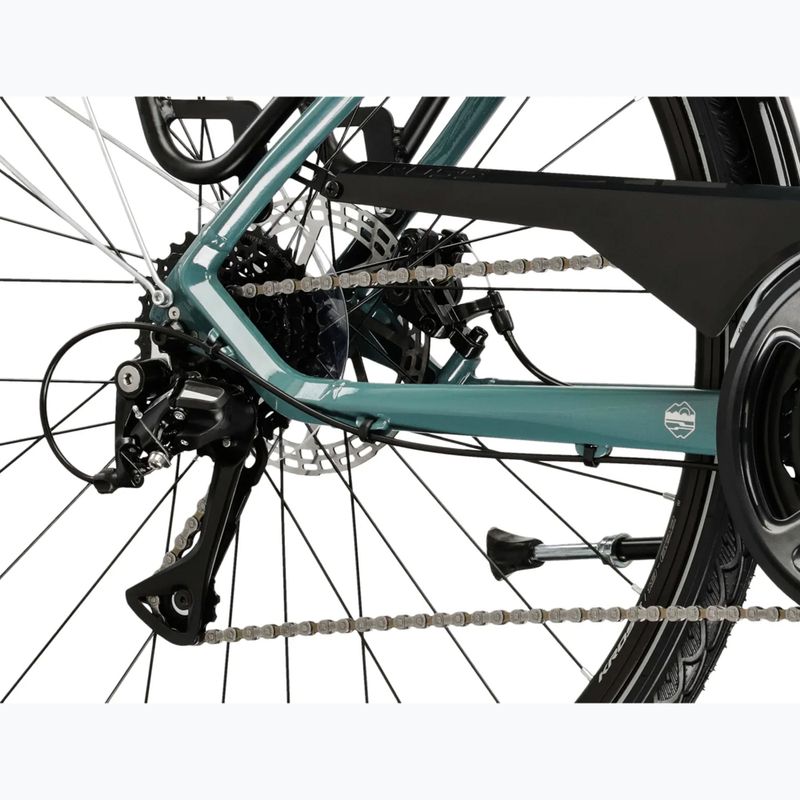 Pánsky trekingový bicykel KROSS Trans 3.0 green/silver/gloss 8