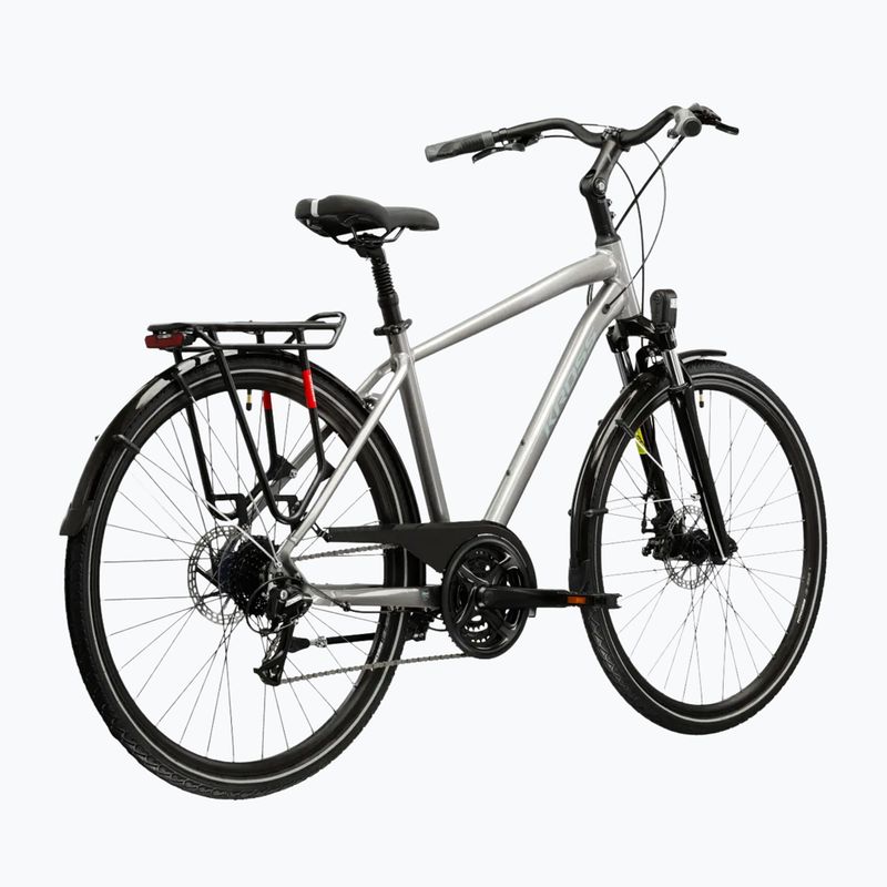 Pánsky trekingový bicykel KROSS Trans 3.0 silver/blue/gloss 3
