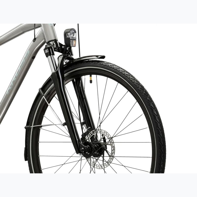Pánsky trekingový bicykel KROSS Trans 3.0 silver/blue/gloss 5
