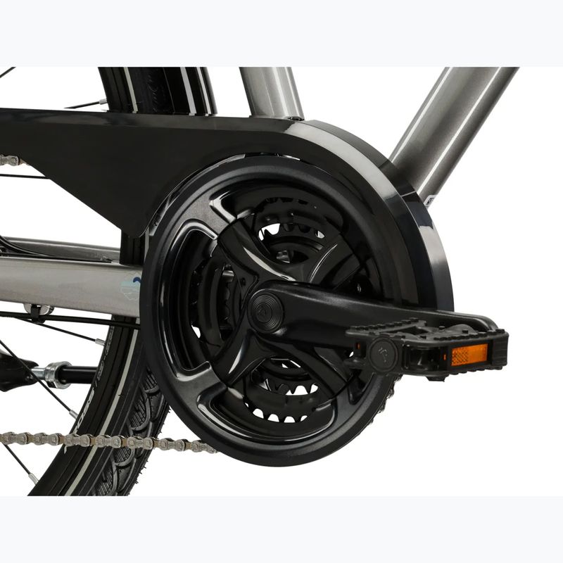Pánsky trekingový bicykel KROSS Trans 3.0 silver/blue/gloss 9
