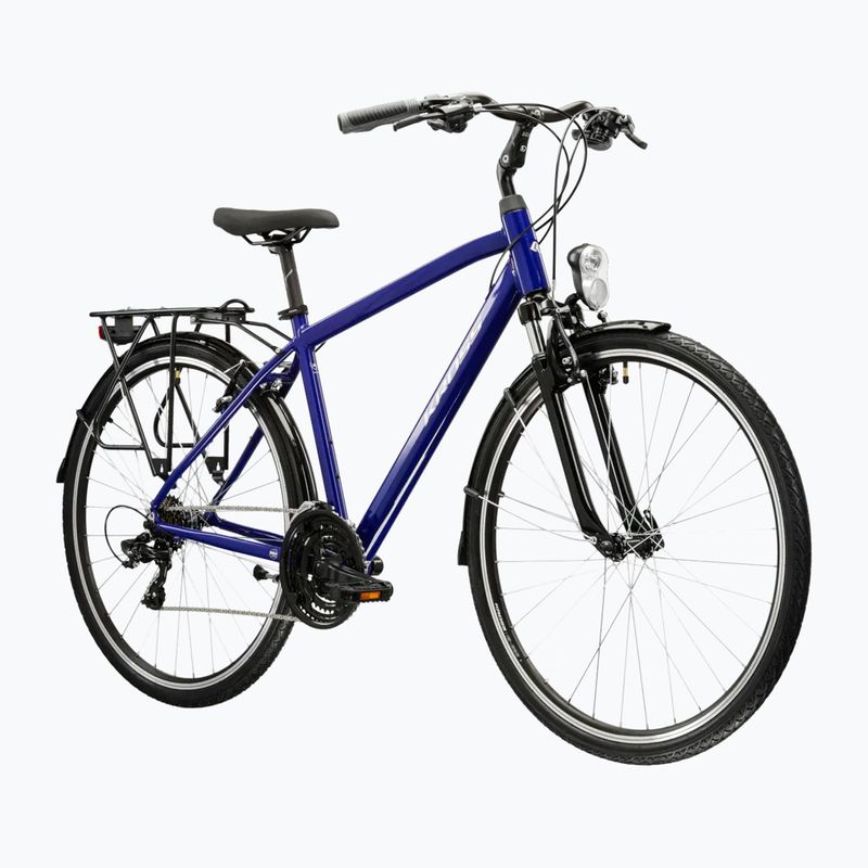 Pánsky trekingový bicykel KROSS Trans 1.0 navy blue/silver/gloss 2