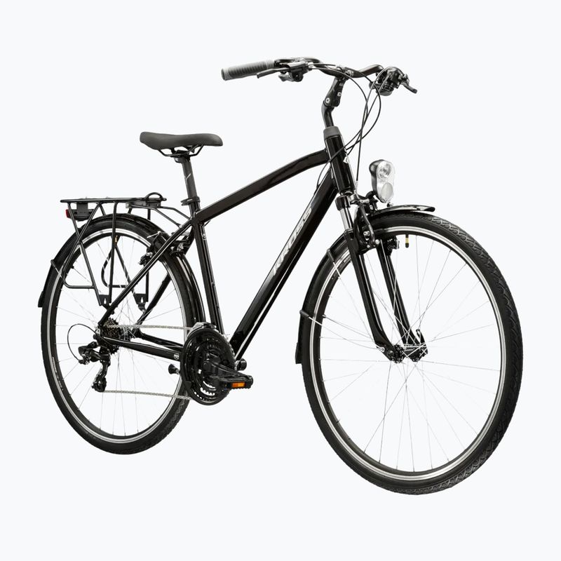 Pánsky trekingový bicykel KROSS Trans 1.0 black/silver/gloss 2