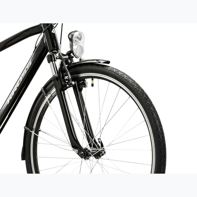 Pánsky trekingový bicykel KROSS Trans 1.0 black/silver/gloss 5