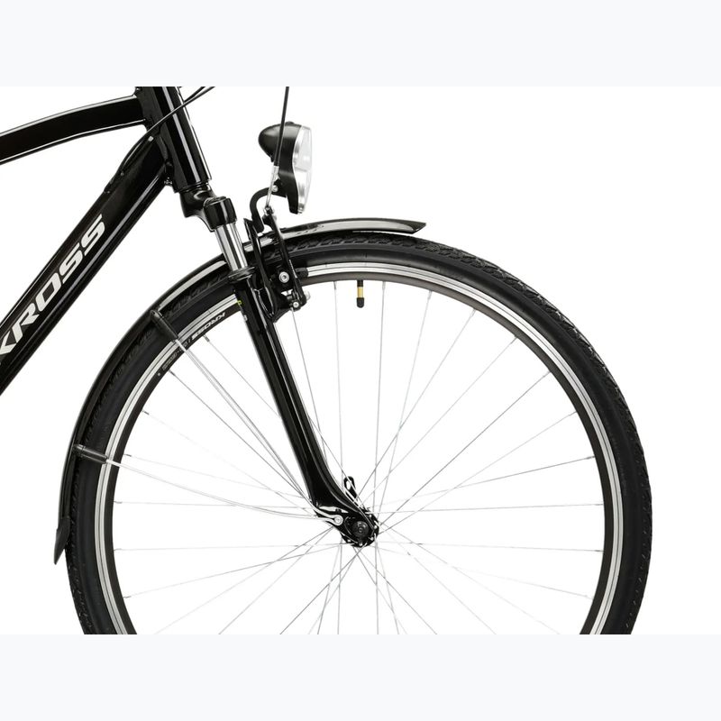 Pánsky trekingový bicykel KROSS Trans 1.0 black/silver/gloss 6