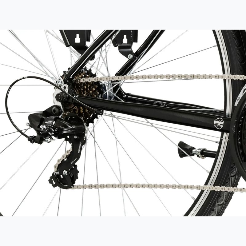 Pánsky trekingový bicykel KROSS Trans 1.0 black/silver/gloss 7