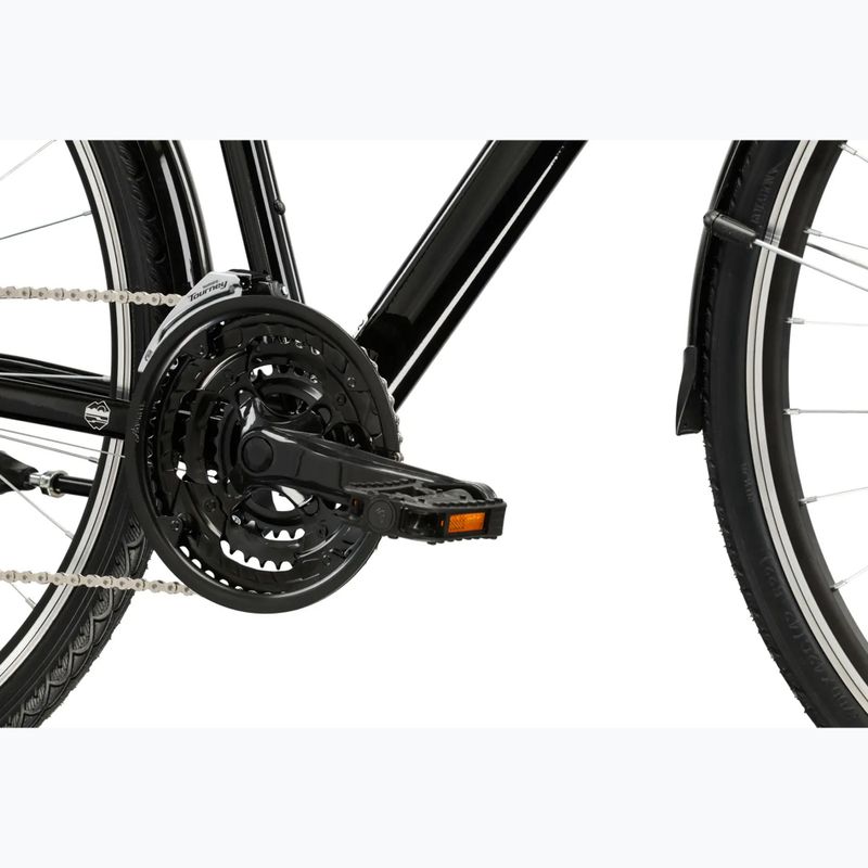 Pánsky trekingový bicykel KROSS Trans 1.0 black/silver/gloss 8