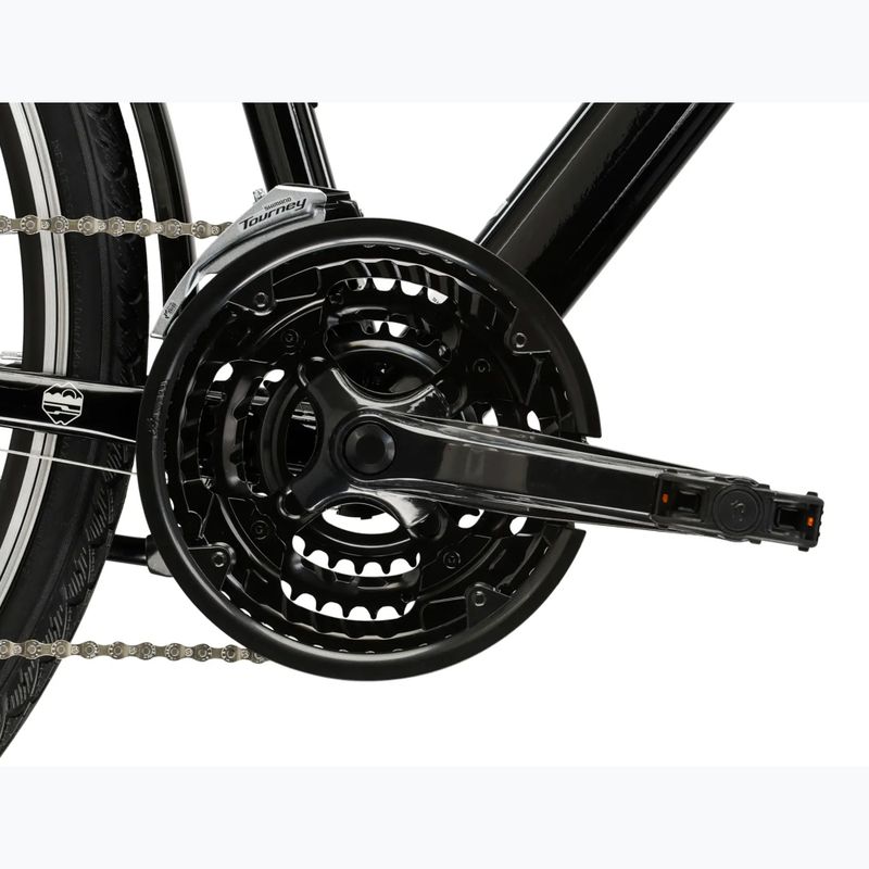Pánsky trekingový bicykel KROSS Trans 1.0 black/silver/gloss 9