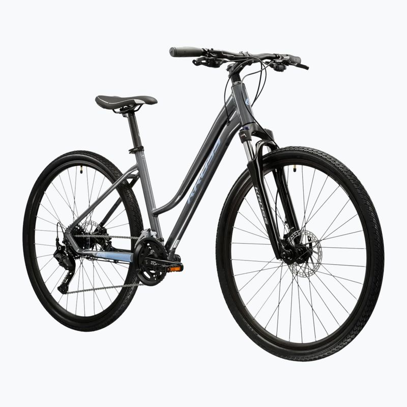 Dámsky crossový bicykel KROSS Evado 5.0 In grey/blue/gloss 2
