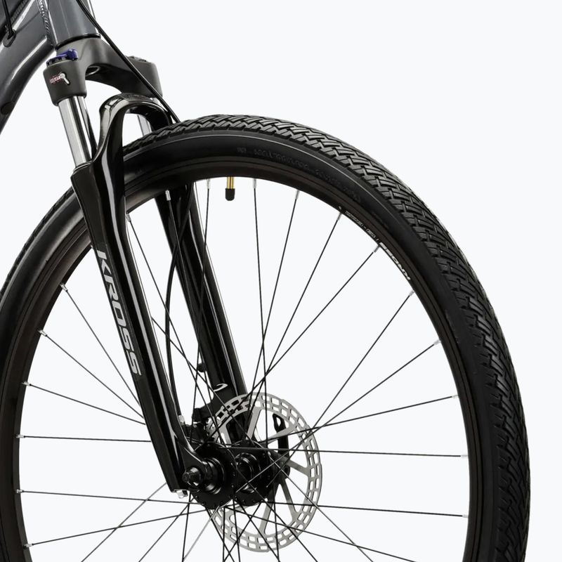 Dámsky crossový bicykel KROSS Evado 5.0 In grey/blue/gloss 5