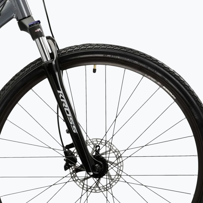 Dámsky crossový bicykel KROSS Evado 5.0 In grey/blue/gloss 6