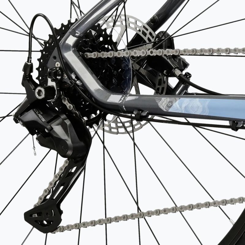 Dámsky crossový bicykel KROSS Evado 5.0 In grey/blue/gloss 8