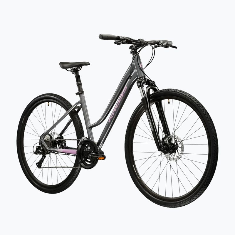 Dámsky crossový bicykel KROSS Evado 4.0 In grey/pink/gloss 2