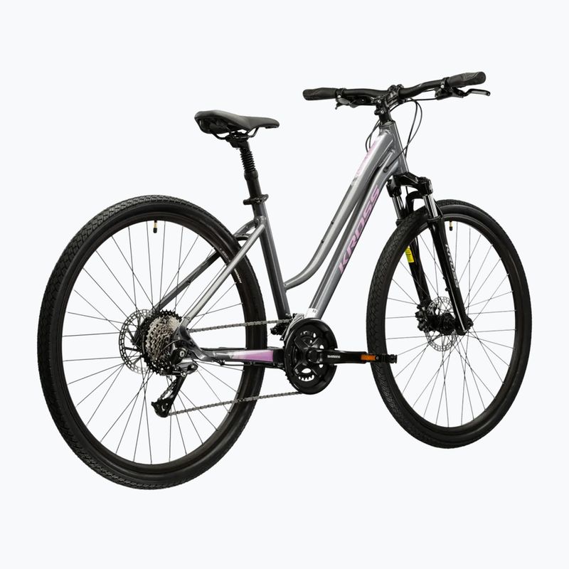 Dámsky crossový bicykel KROSS Evado 4.0 In grey/pink/gloss 3