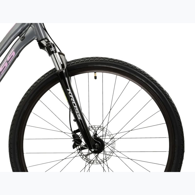 Dámsky crossový bicykel KROSS Evado 4.0 In grey/pink/gloss 6