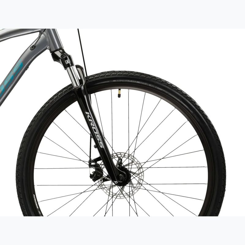 Krosový bicykel KROSS Evado 3.0 grey/teal/gloss 6