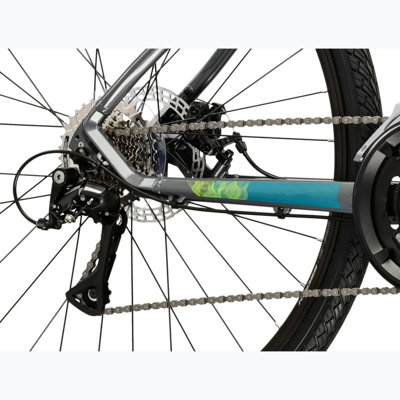 Krosový bicykel KROSS Evado 3.0 grey/teal/gloss 8
