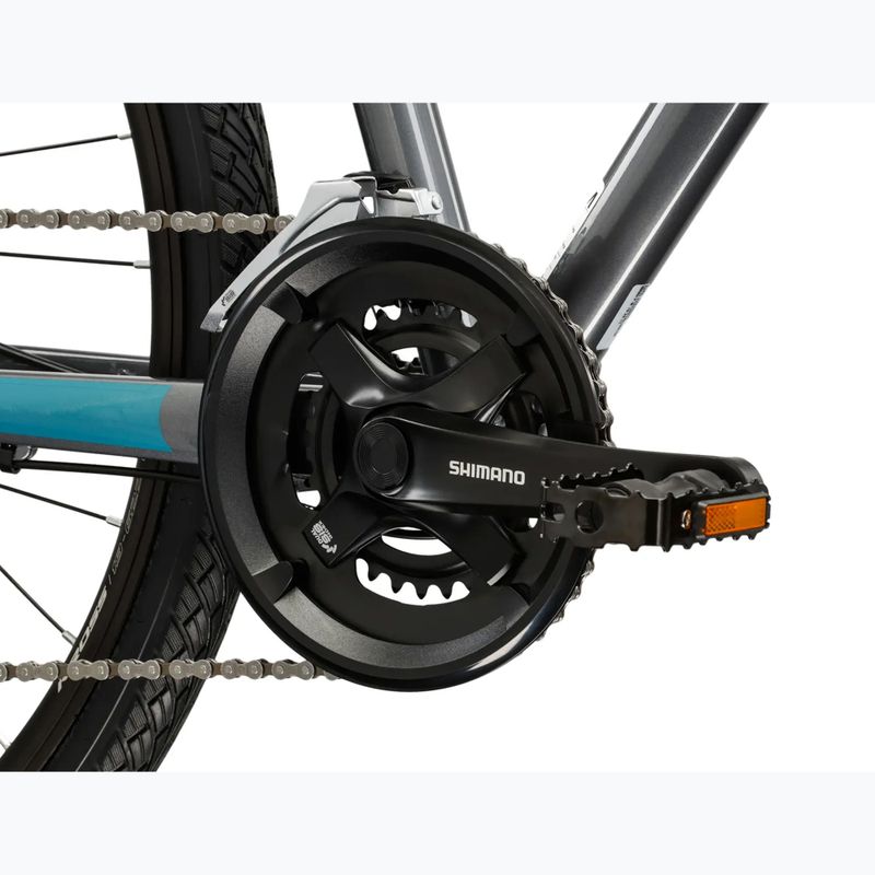 Krosový bicykel KROSS Evado 3.0 grey/teal/gloss 9