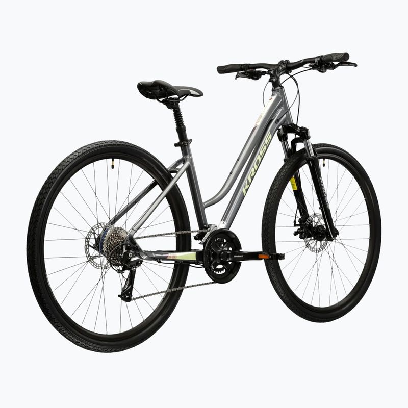 Dámsky crossový bicykel KROSS Evado 3.0 In gray/green 3