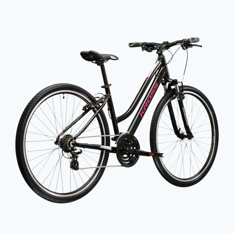Dámsky crossový bicykel KROSS Evado 2.0 In black/pink/gloss 3