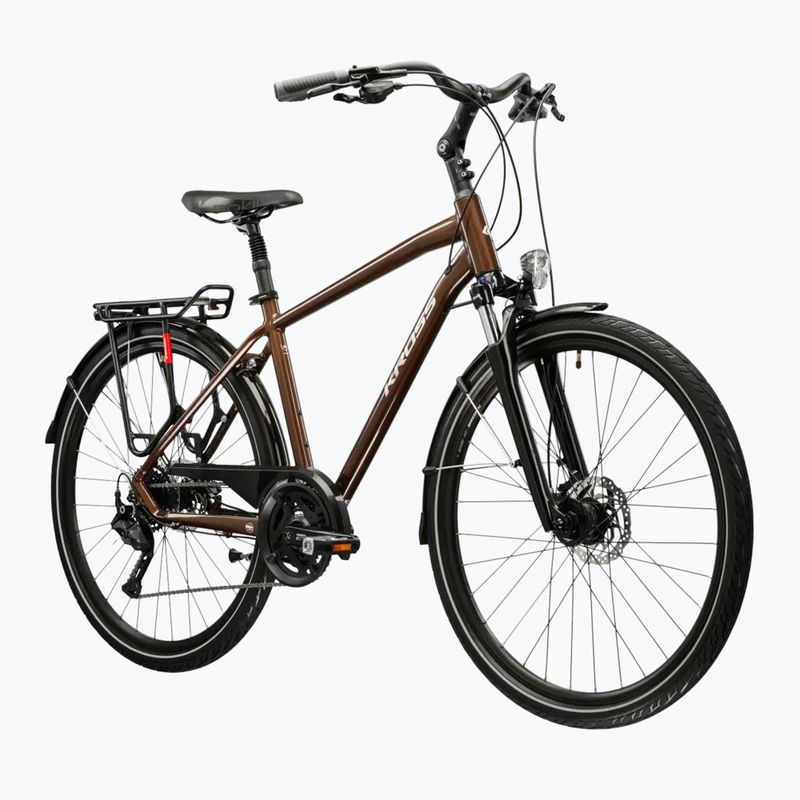 Pánsky trekingový bicykel KROSS Trans 5.0 brown/silver/gloss 2