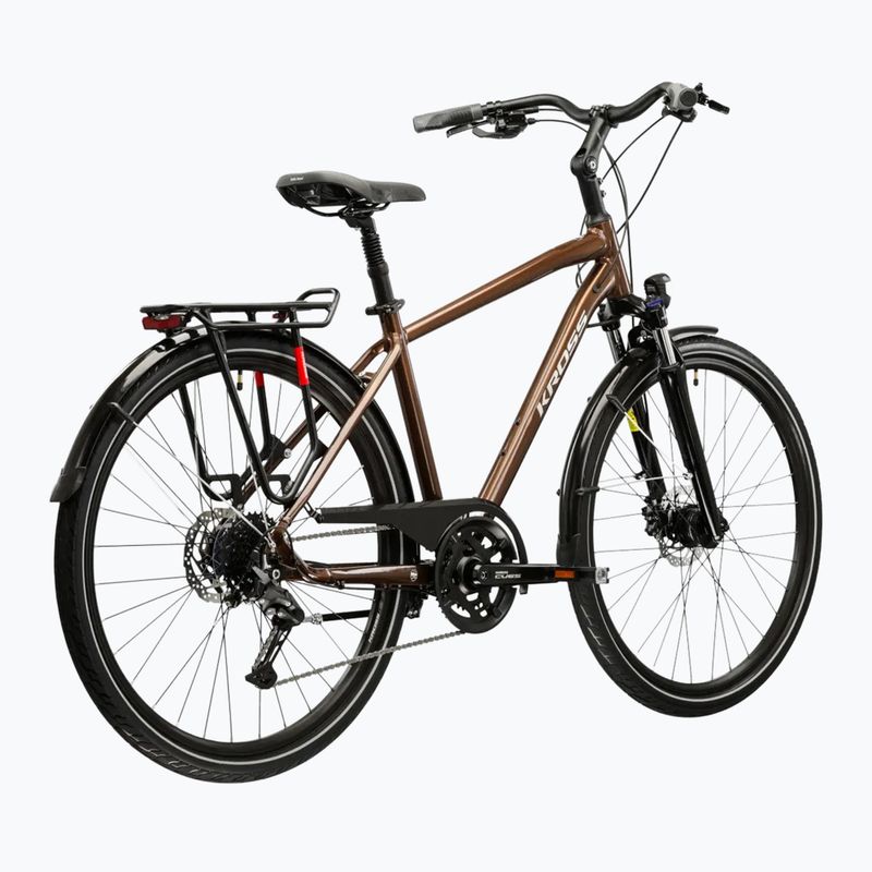 Pánsky trekingový bicykel KROSS Trans 5.0 brown/silver/gloss 3