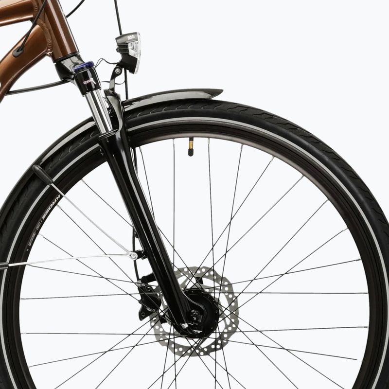 Pánsky trekingový bicykel KROSS Trans 5.0 brown/silver/gloss 6