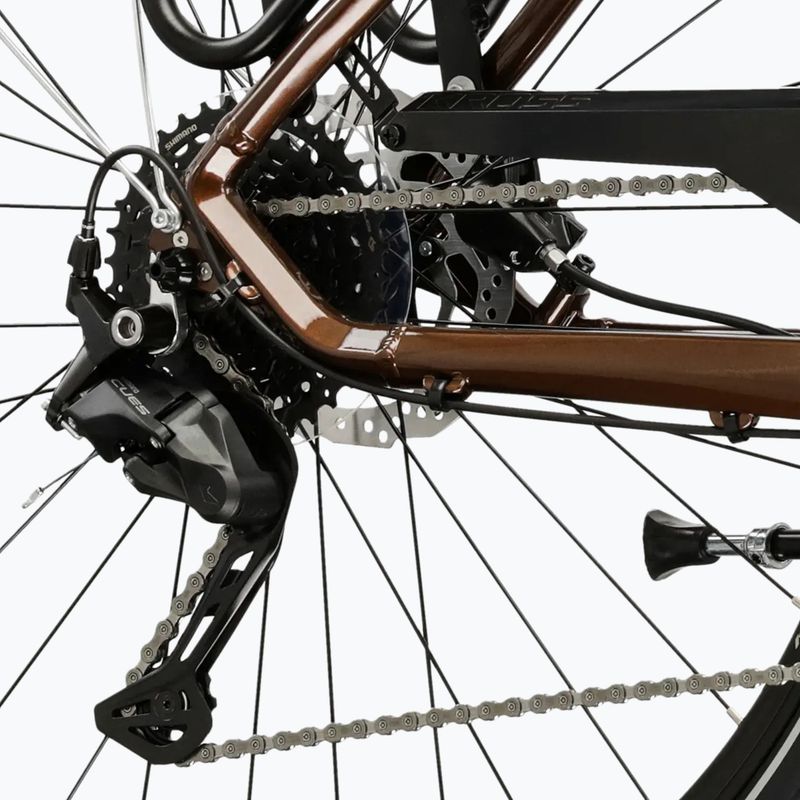 Pánsky trekingový bicykel KROSS Trans 5.0 brown/silver/gloss 8