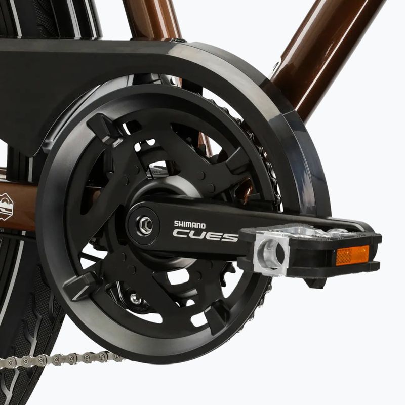 Pánsky trekingový bicykel KROSS Trans 5.0 brown/silver/gloss 9